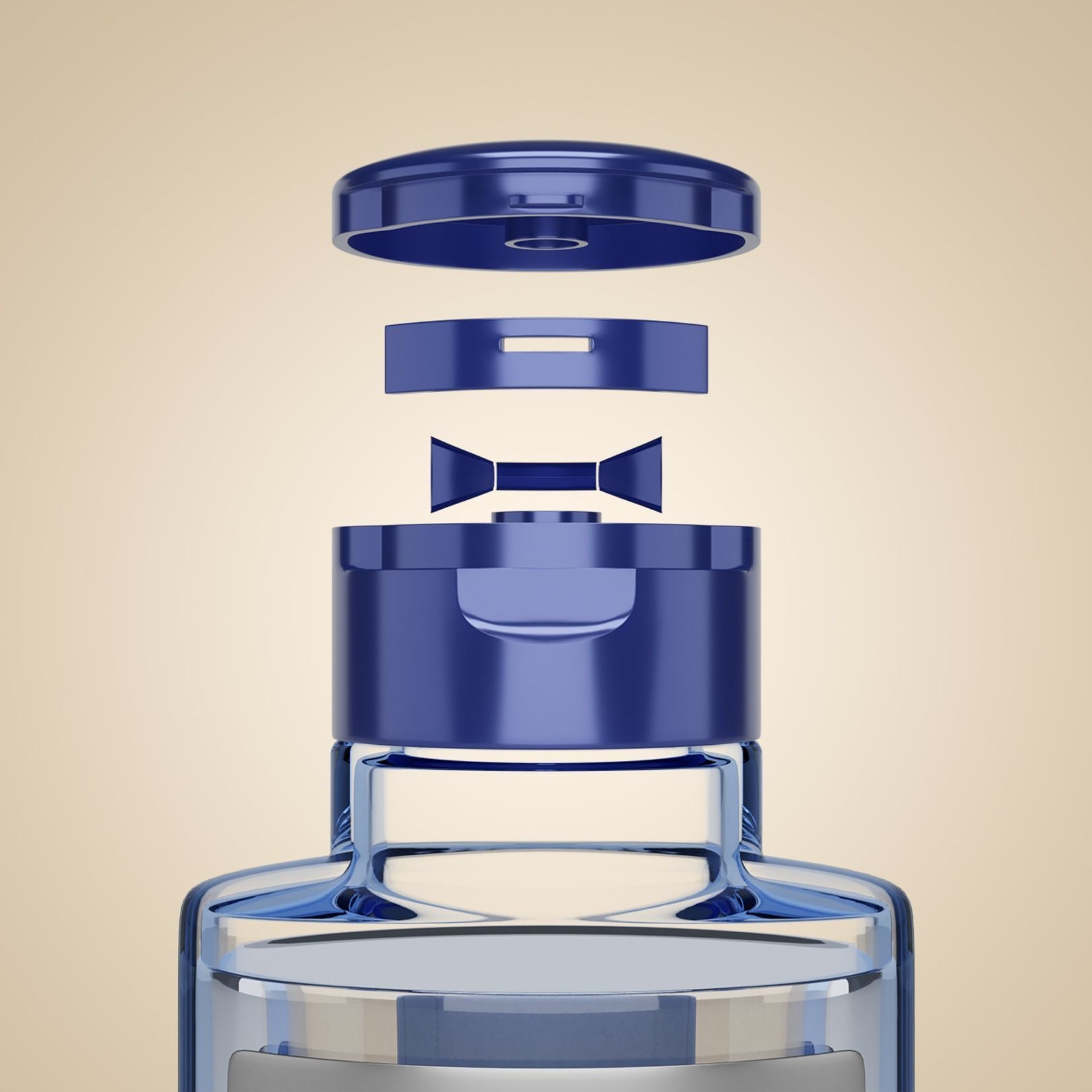 Loreal Micellar Water 95ml Bottle with Lid Realistic 3D model_8