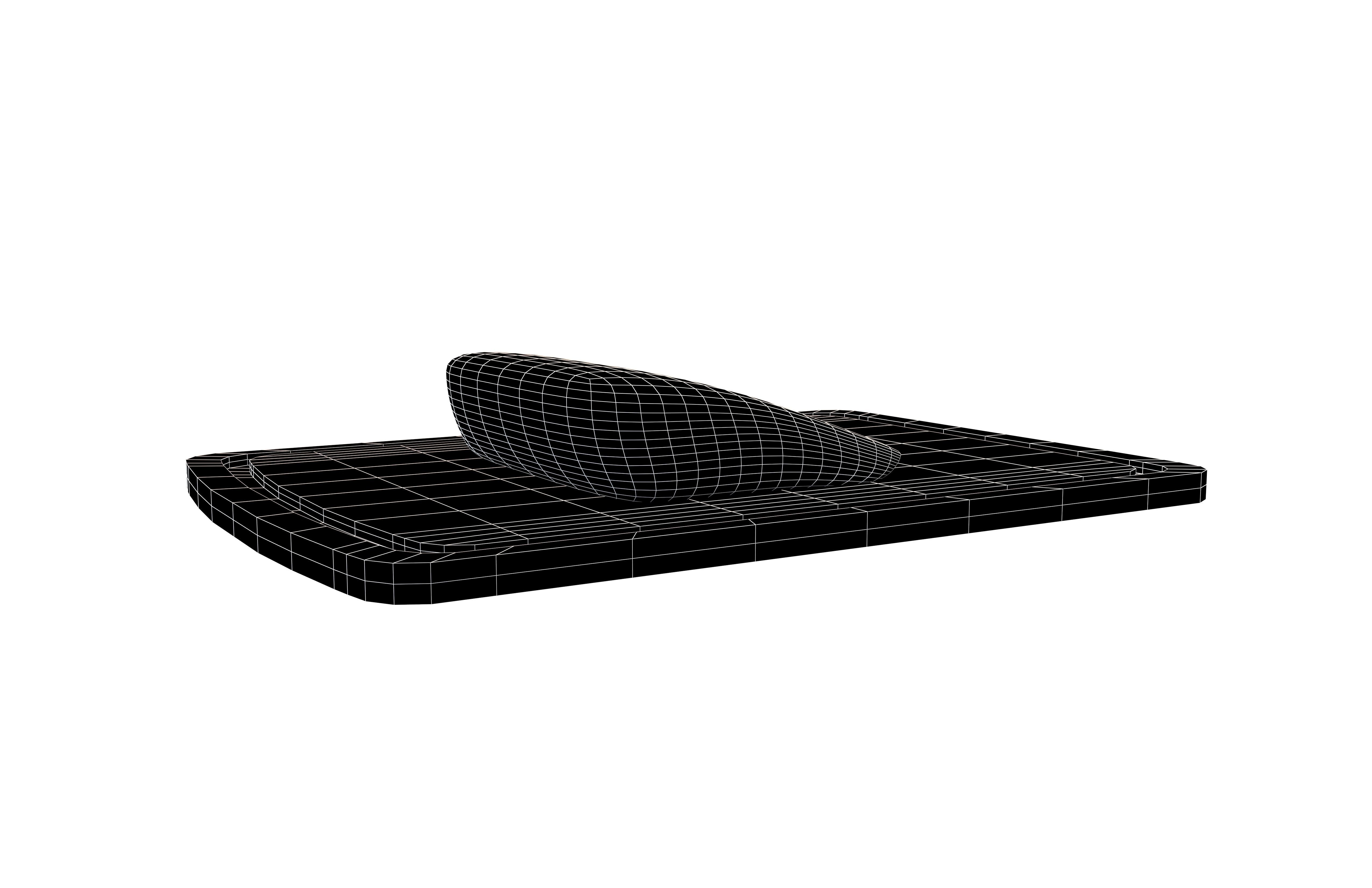 Salmon Sashimi With Chopping Board v1 001 Low-poly 3D model_5