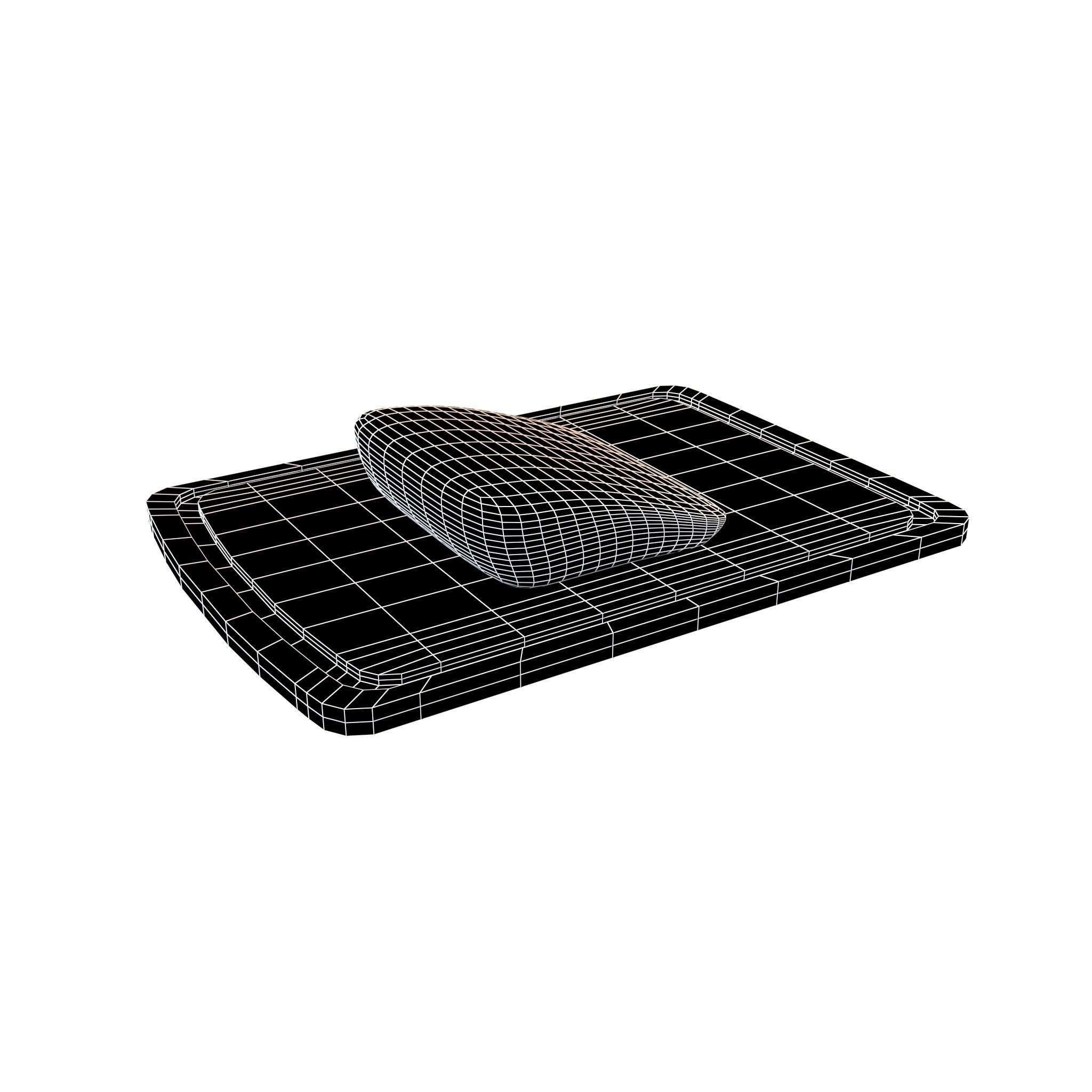 Salmon Sashimi With Chopping Board v1 001 Low-poly 3D model_4