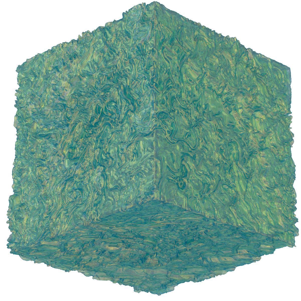 The Painting cube of grass 3D model_4