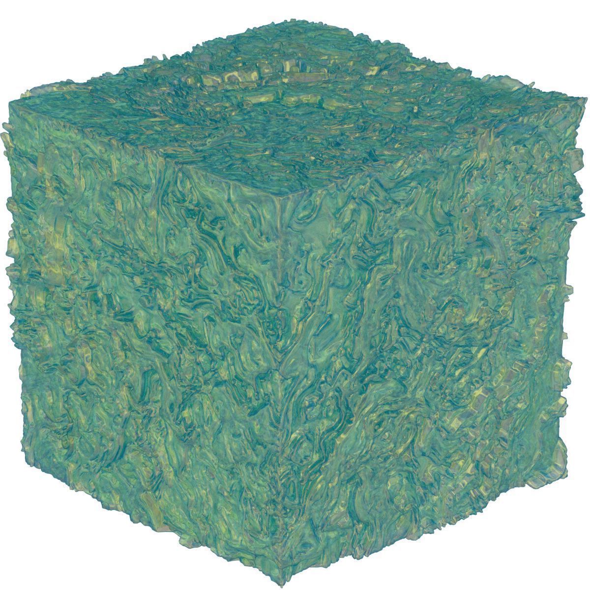 The Painting cube of grass 3D model_8