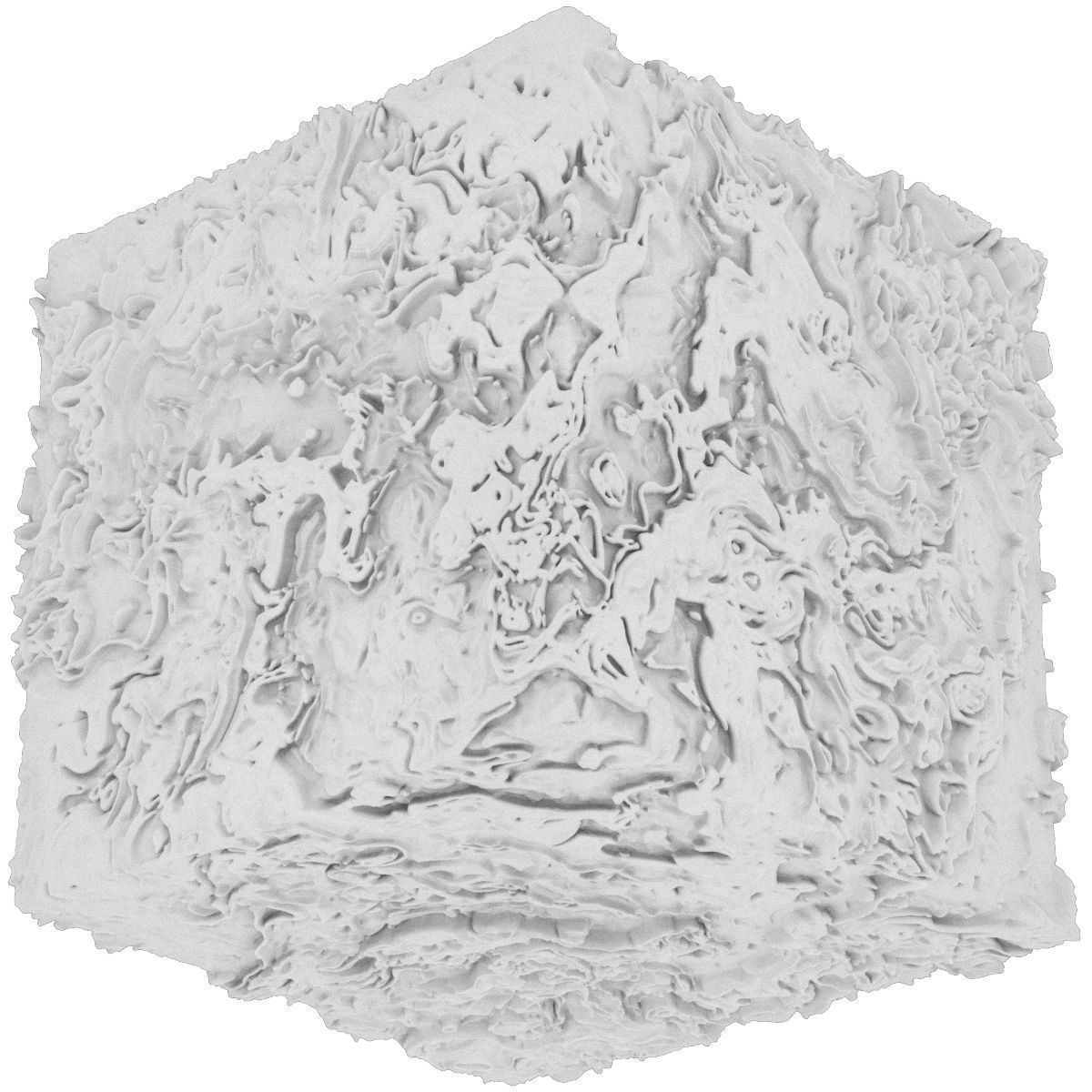 The Painting cube of grass 3D model_10