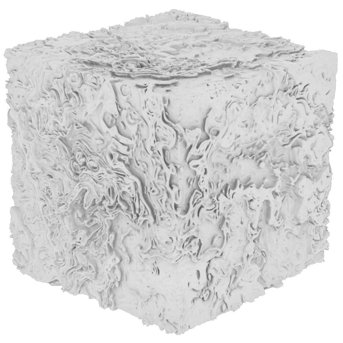 The Painting cube of grass 3D model_3