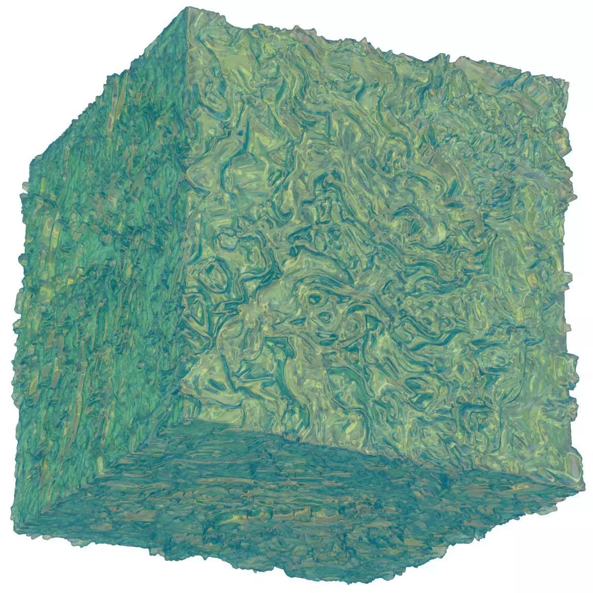 The Painting cube of grass 3D model_0