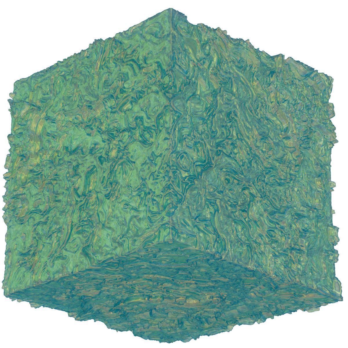 The Painting cube of grass 3D model_7