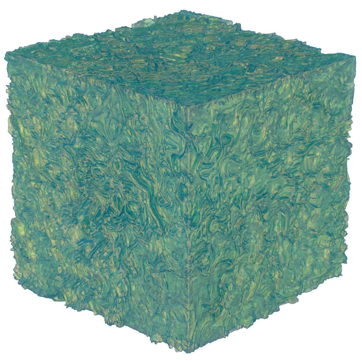 The Painting cube of grass 3D model_2
