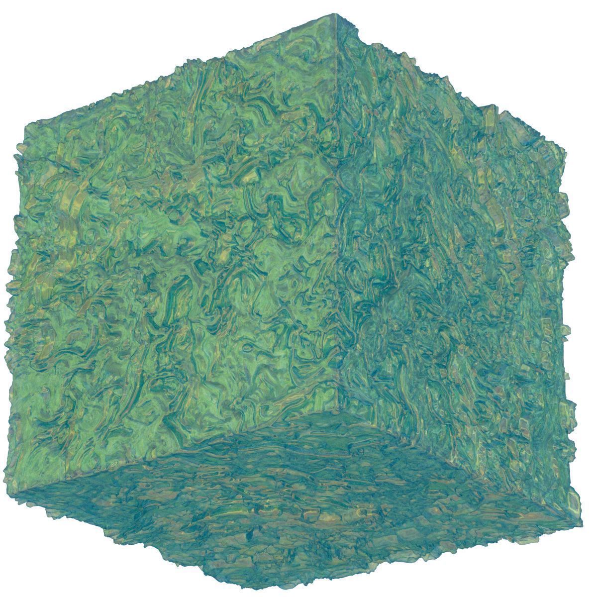 The Painting cube of grass 3D model_6