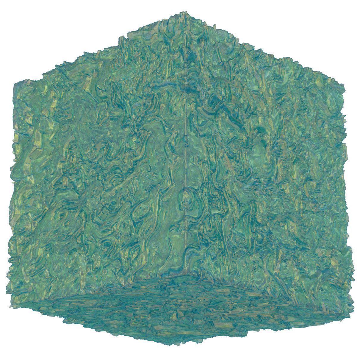The Painting cube of grass 3D model_9