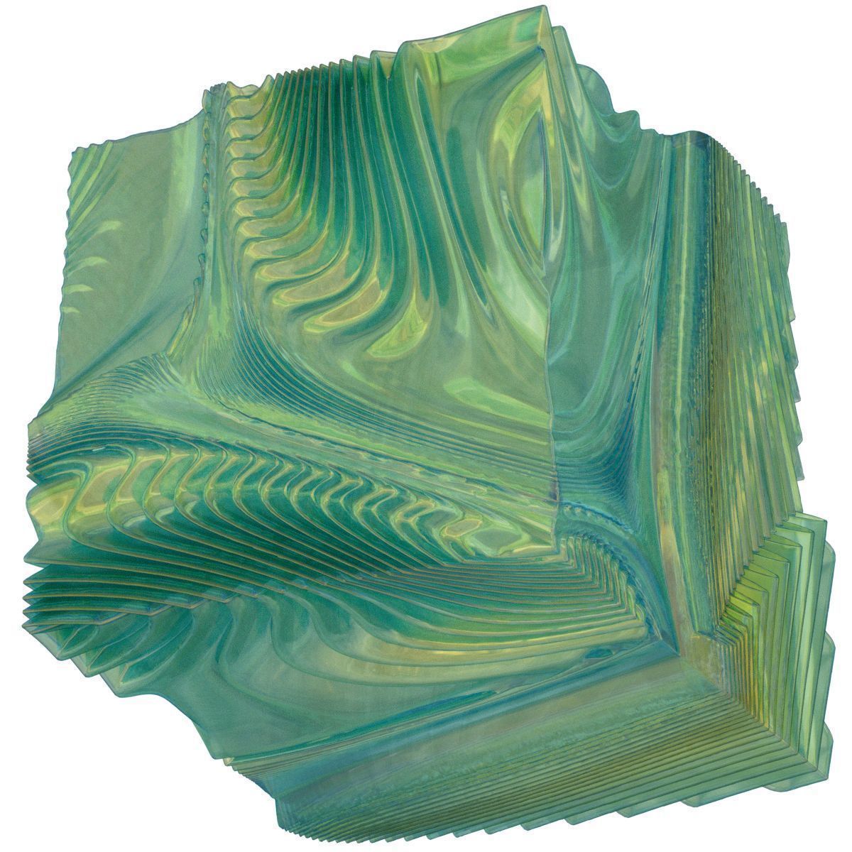 Ripple cube with swirls 3D model | CGTrader