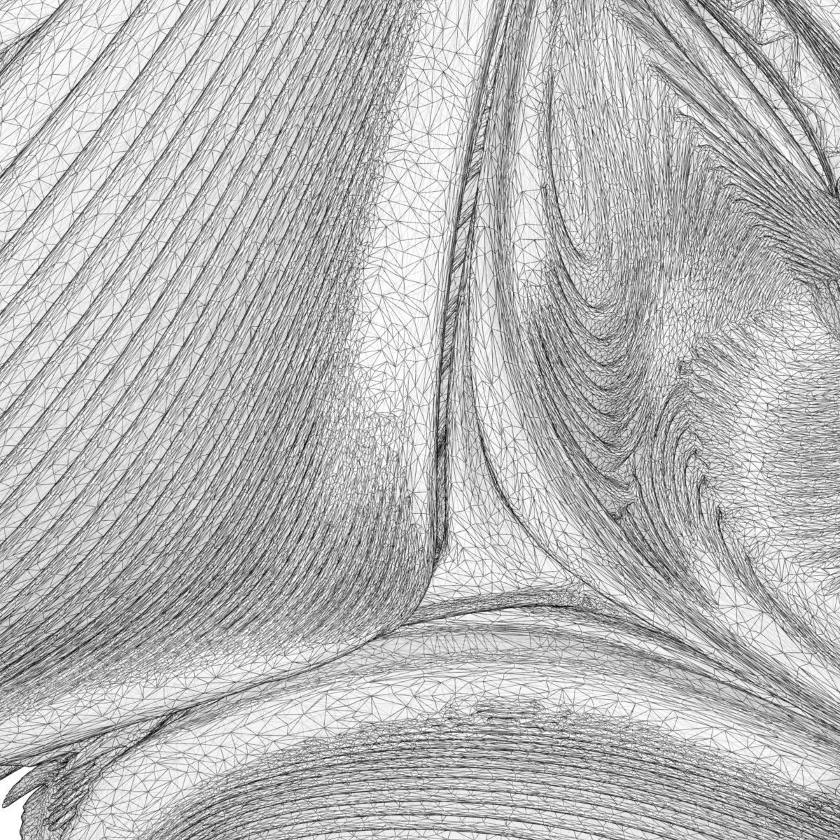 Rings glass sculpture 3D model_1