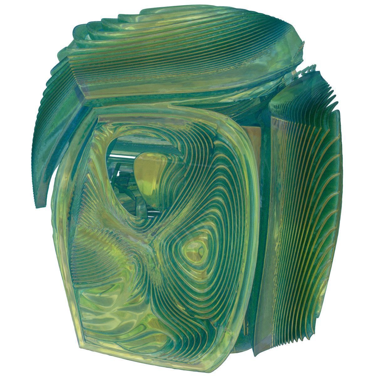 Rings glass sculpture 3D model_6