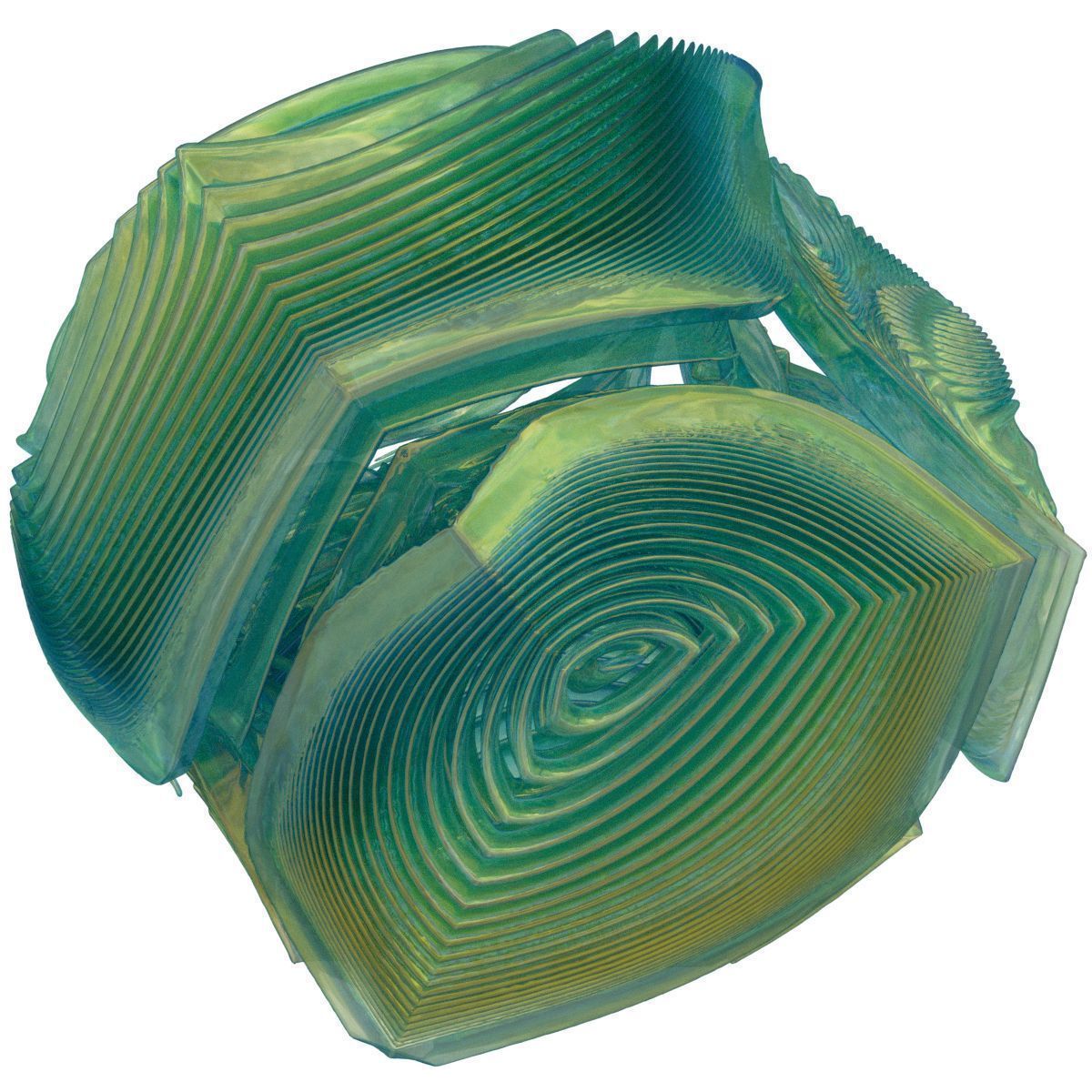 Rings glass sculpture 3D model_4