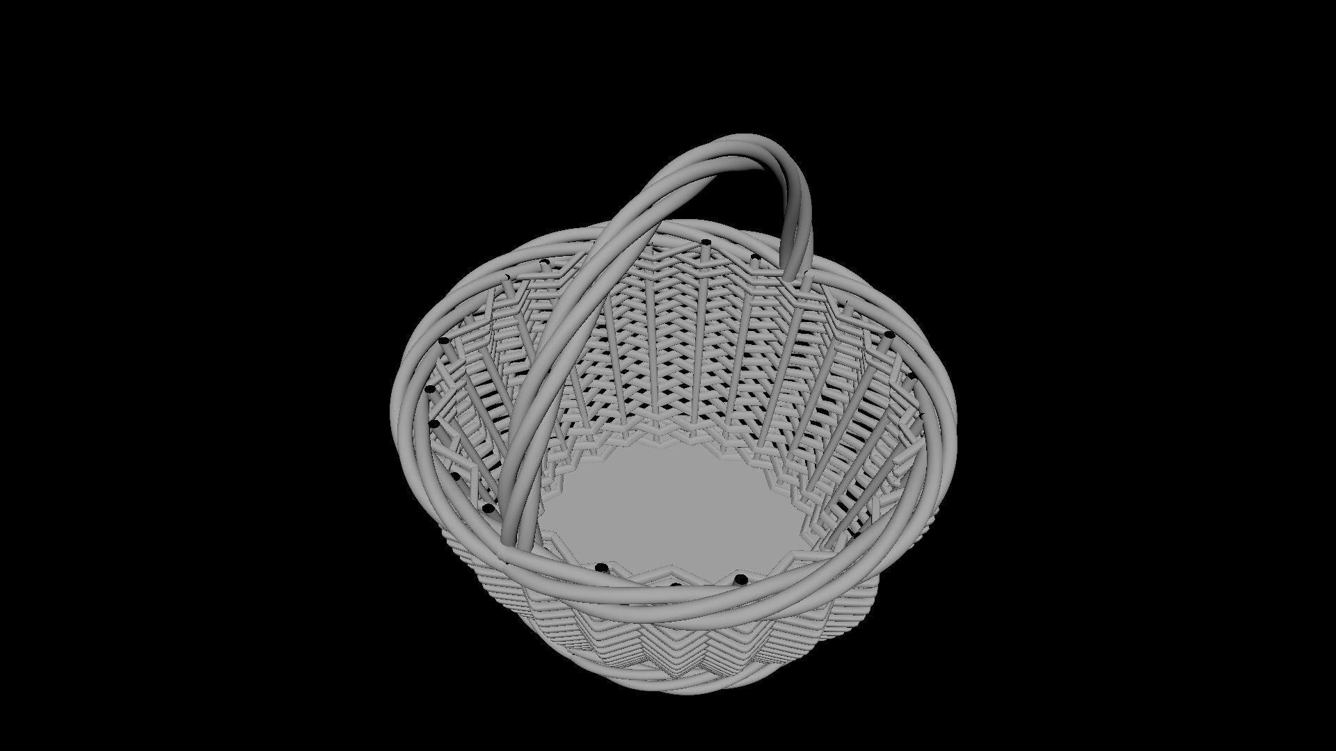 basket lowpoly model ready to use Low-poly 3D model_5