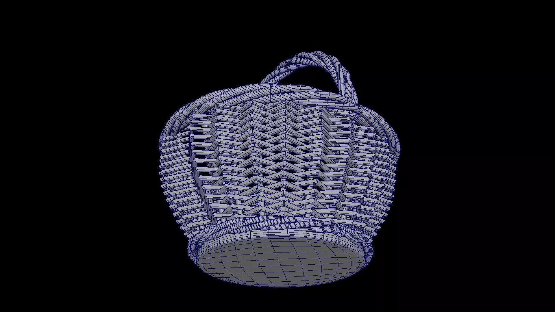 basket lowpoly model ready to use Low-poly 3D model_0