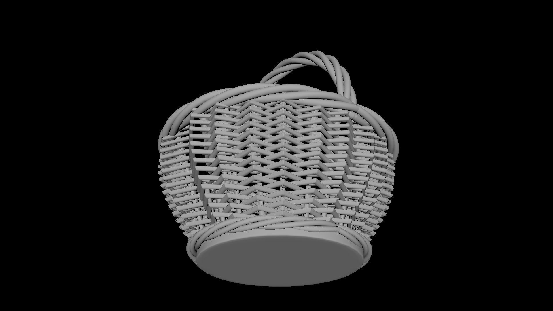 basket lowpoly model ready to use Low-poly 3D model_4