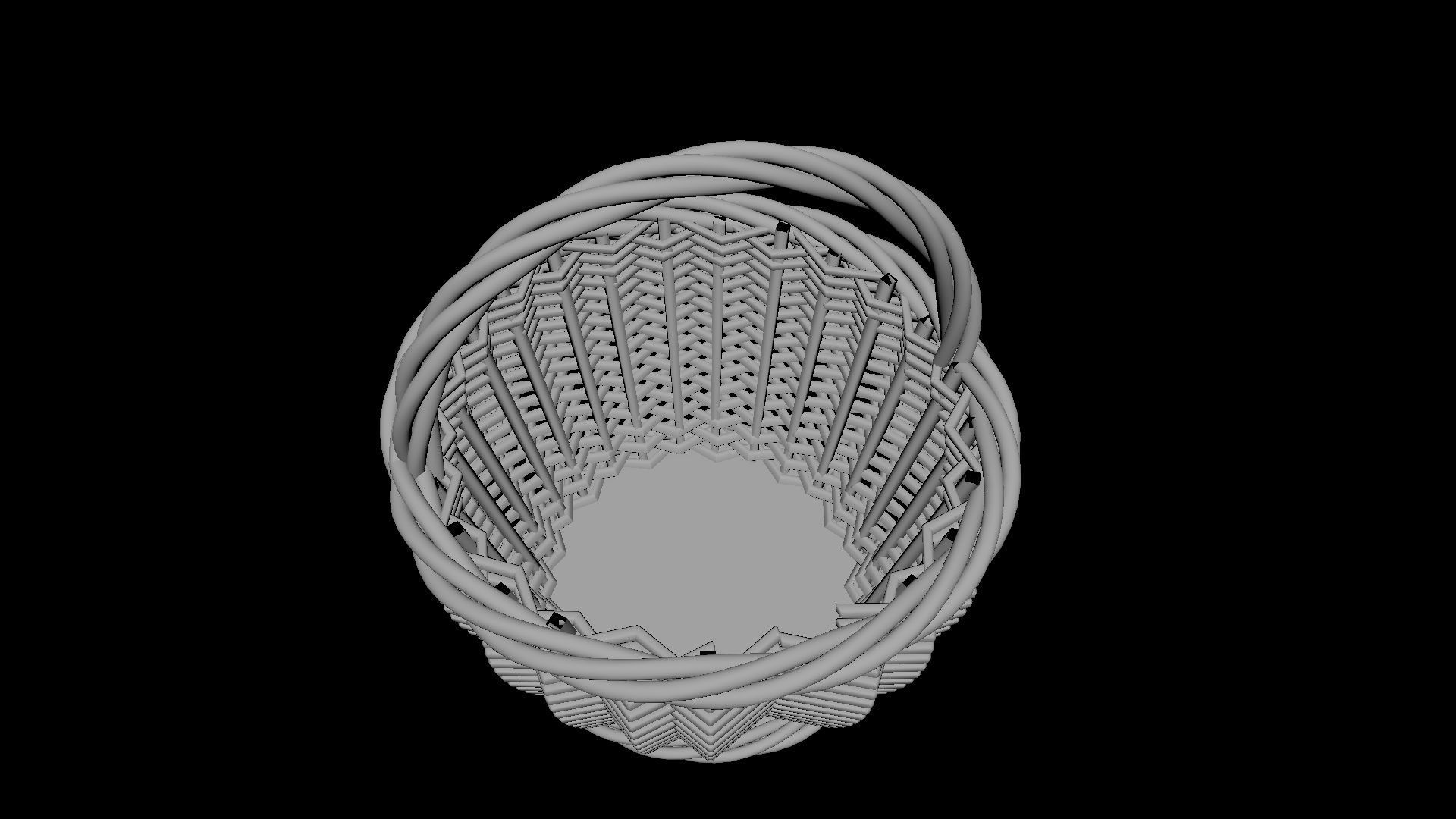 basket lowpoly model ready to use Low-poly 3D model_3