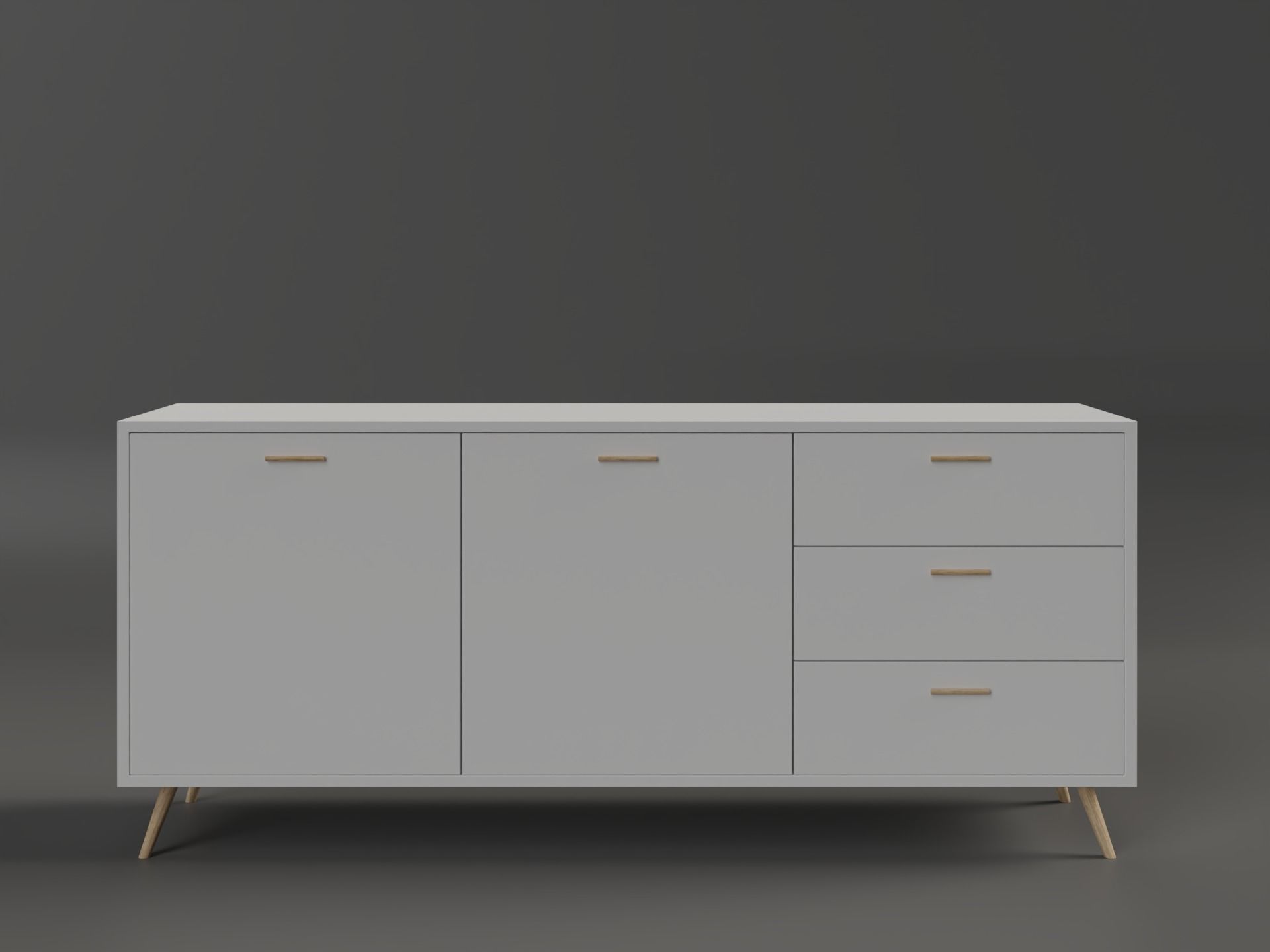 Everly Quinn White Sideboard on Wayfair 3D model_2