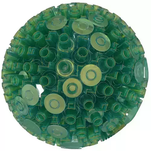 Pistons plastic ball with holes in it