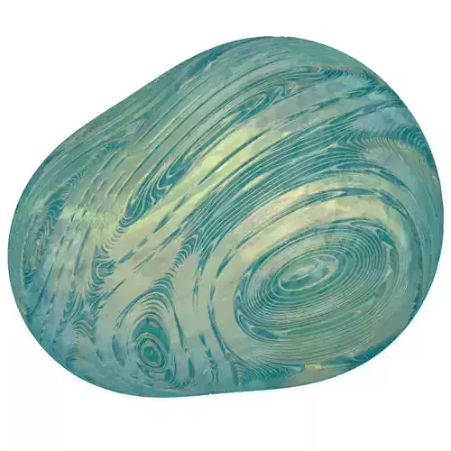 Peared abalone shell with swirl pattern 3D model