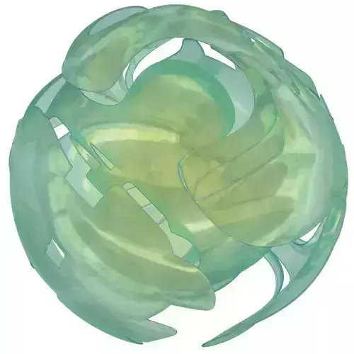 Paperball glass sphere 3D model