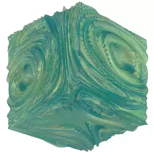 Ocean swirled cube 3D model