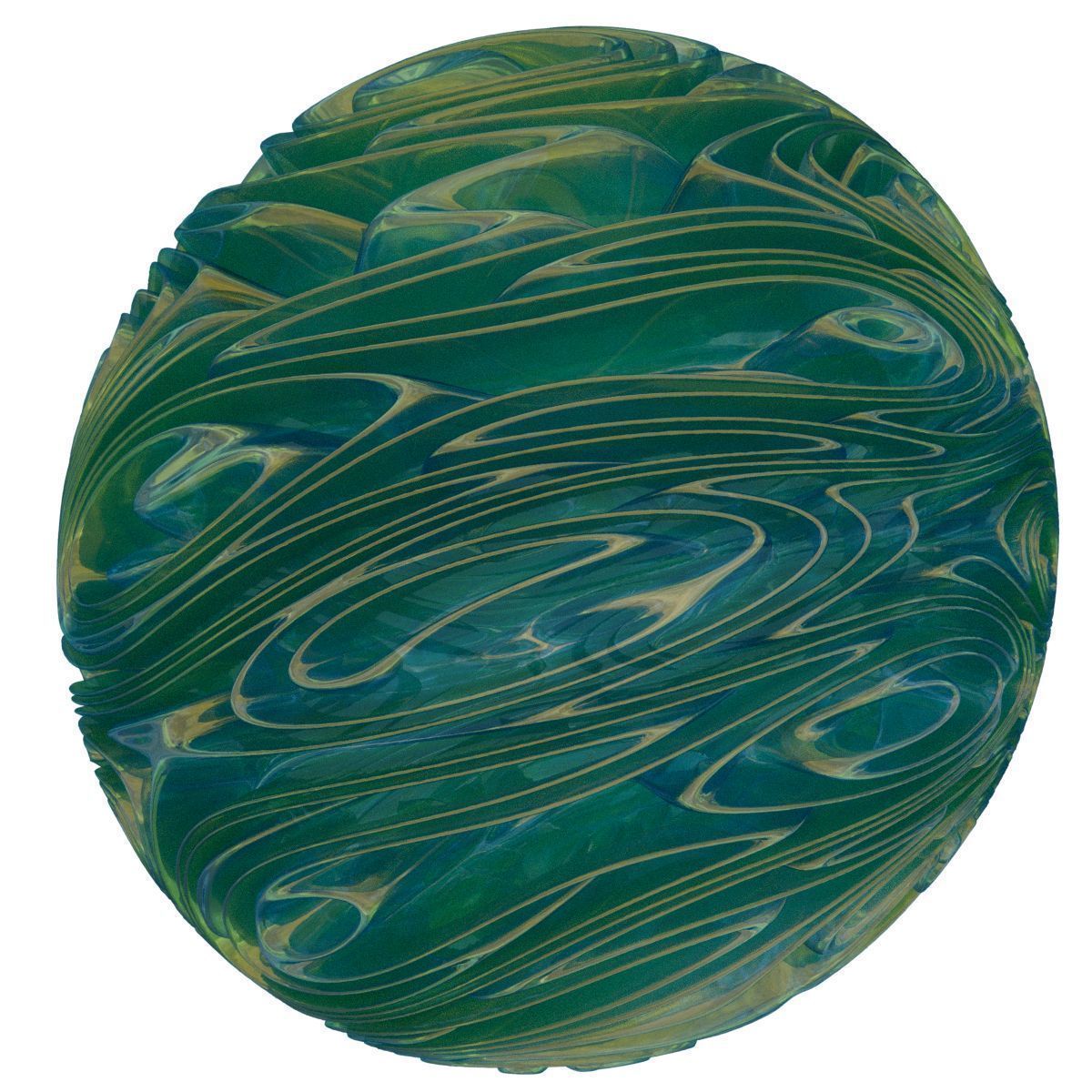 The Maze peacock swirled platter 3D model_9