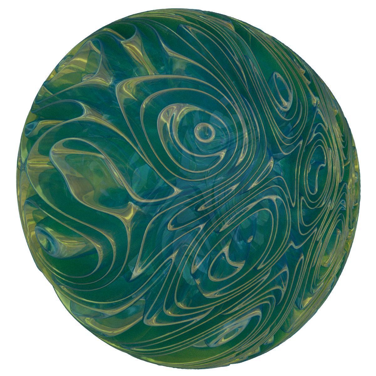 The Maze peacock swirled platter 3D model_3