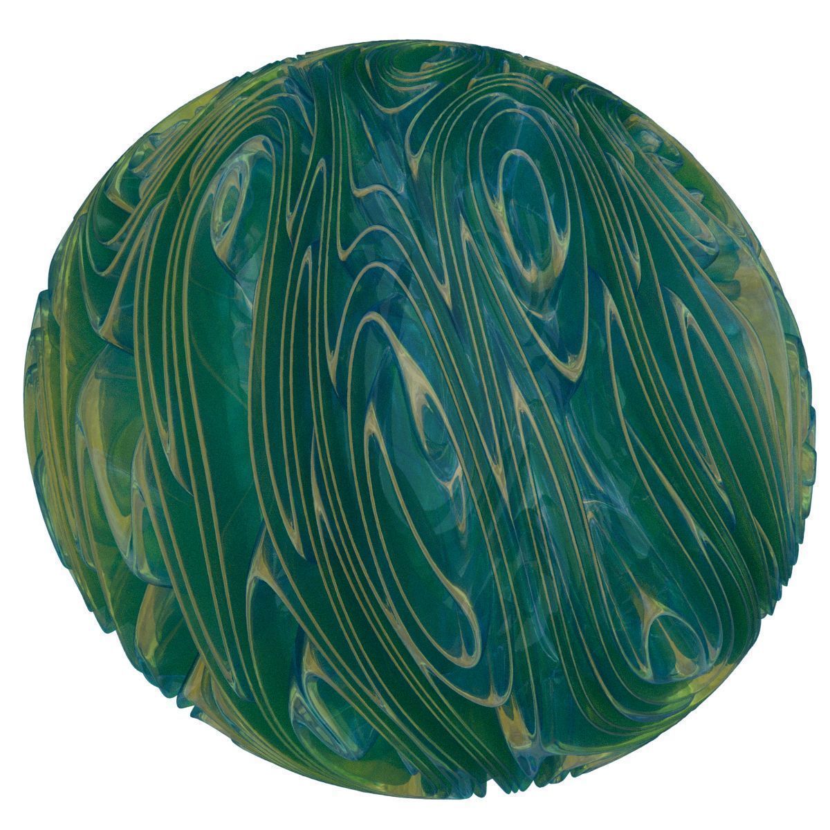 The Maze peacock swirled platter 3D model_4