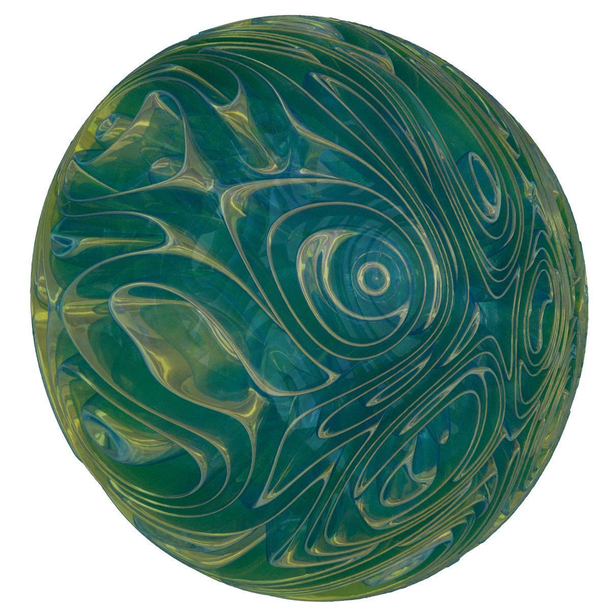 The Maze peacock swirled platter 3D model_7
