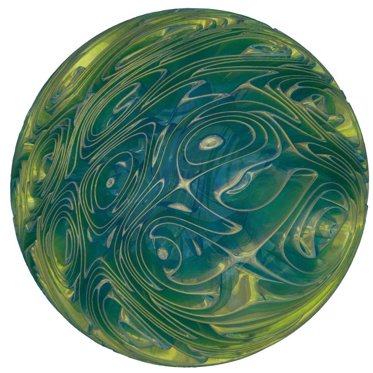 The Maze peacock swirled platter 3D model_8