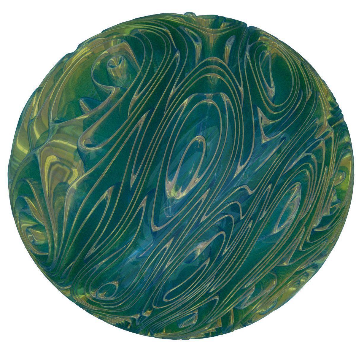 The Maze peacock swirled platter 3D model_5
