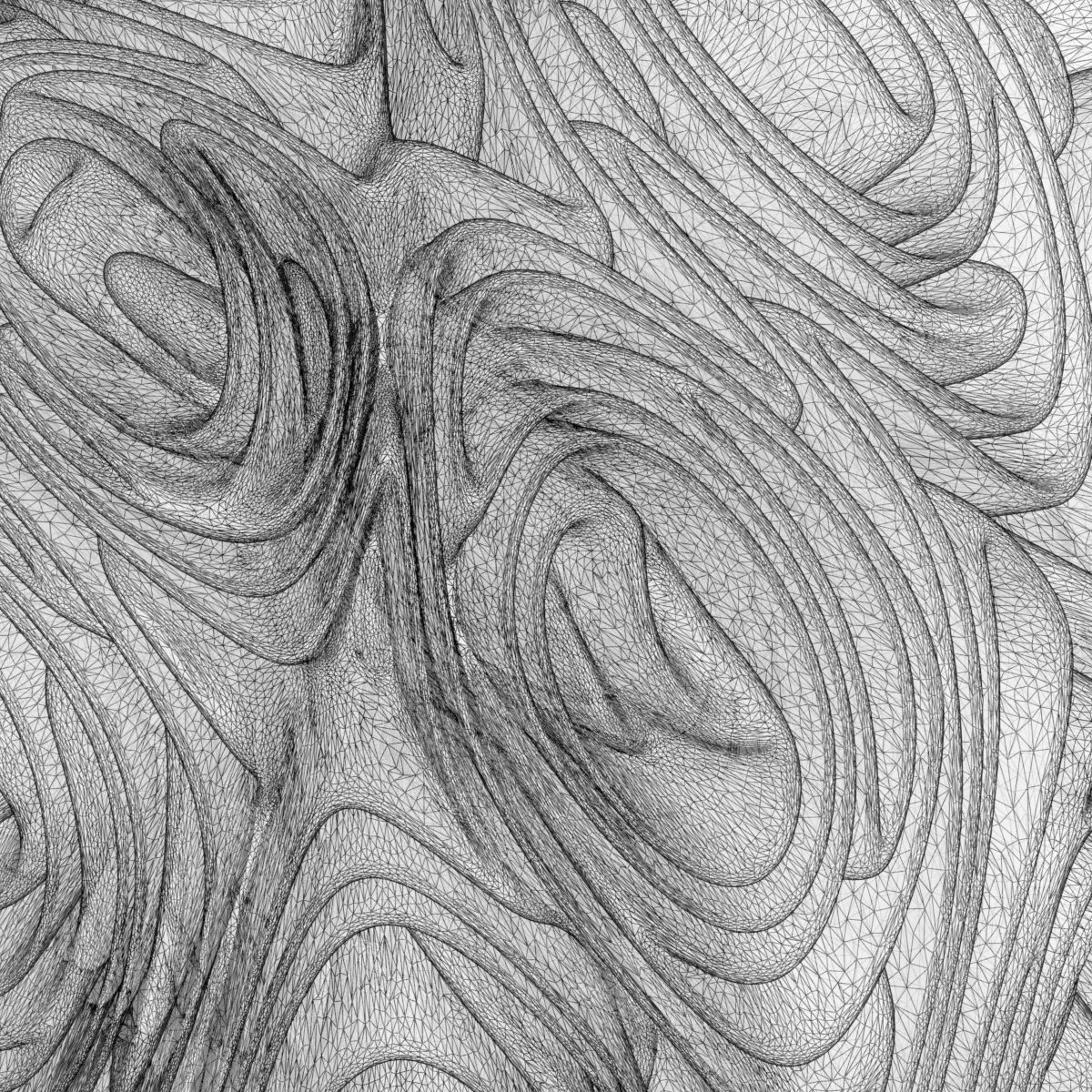 The Maze peacock swirled platter 3D model_2