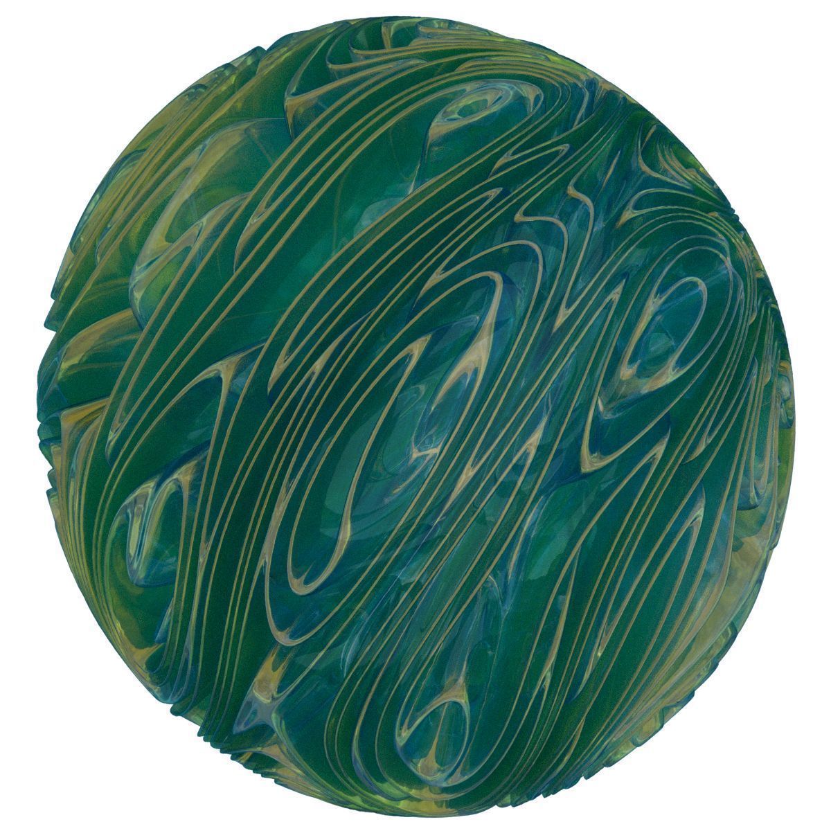 The Maze peacock swirled platter 3D model_6