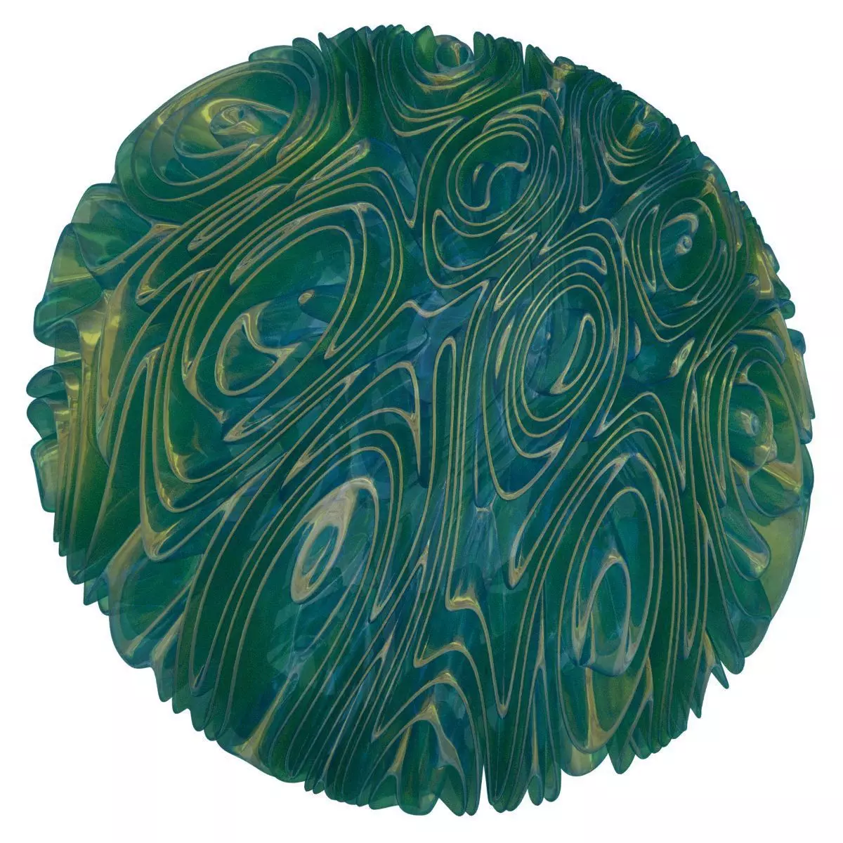 The Maze peacock swirled platter 3D model_0