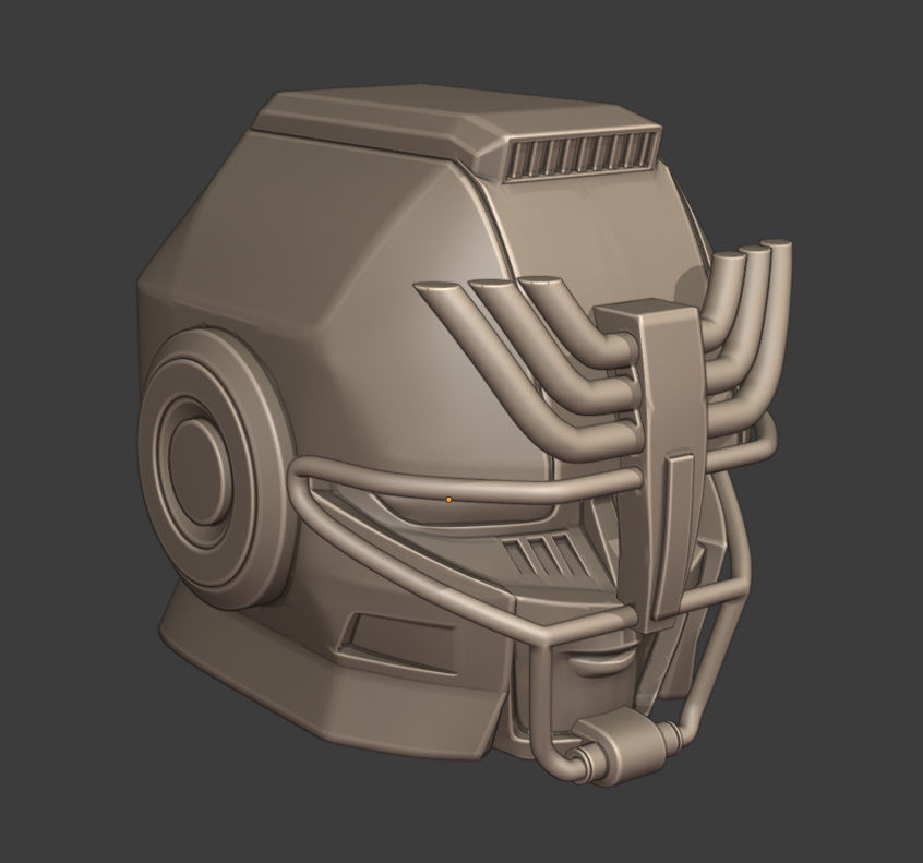 Power Rangers Turbo Megazord 3d Helmet RV ROBO 3D print model_3