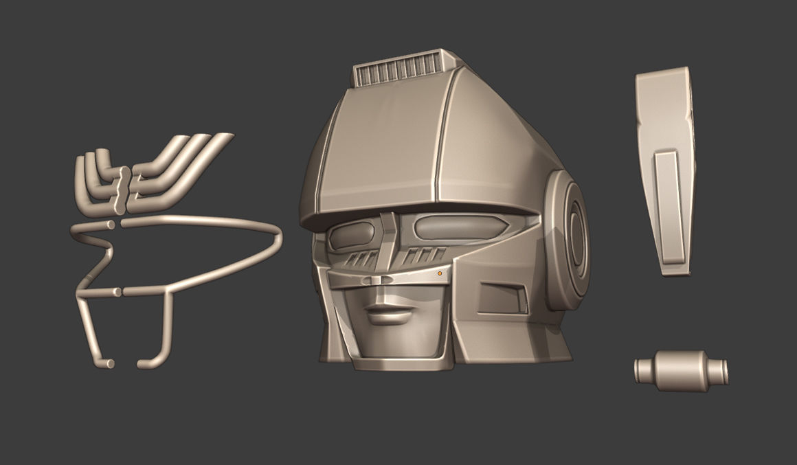 Power Rangers Turbo Megazord 3d Helmet RV ROBO 3D print model_2