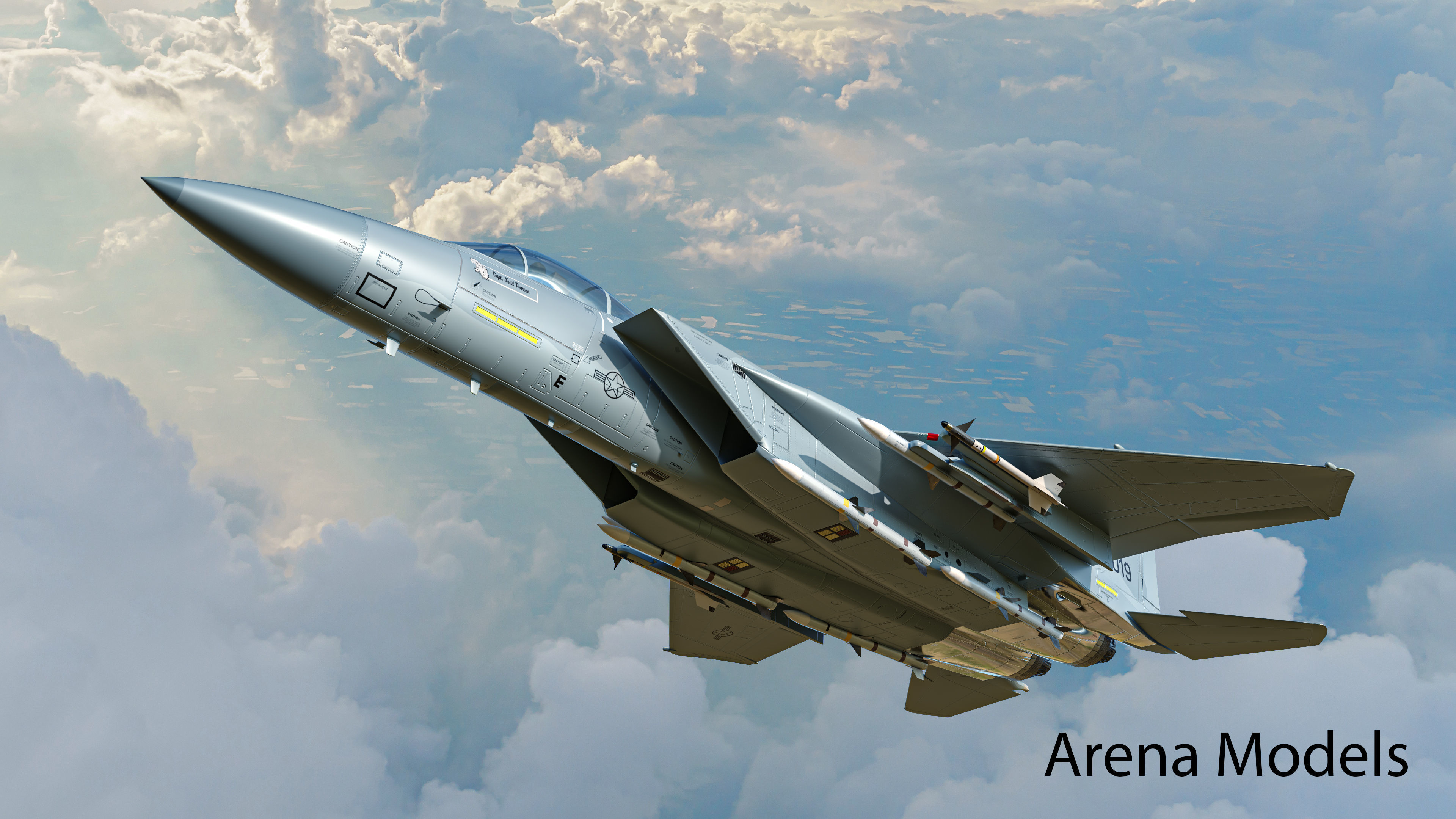 McDonnell Douglas F-15C Eagle Low-poly 3D model_1