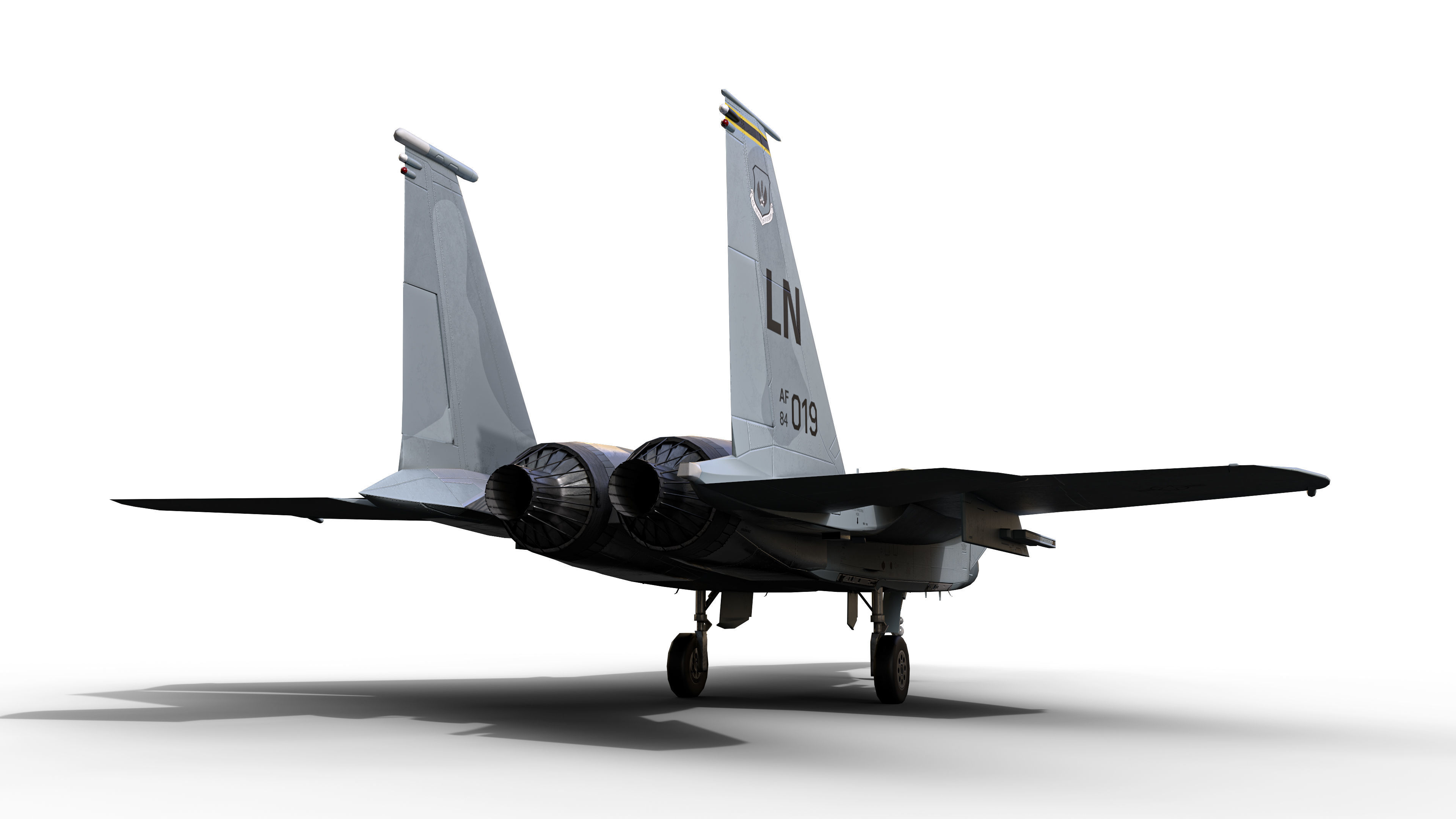 McDonnell Douglas F-15C Eagle Low-poly 3D model_5