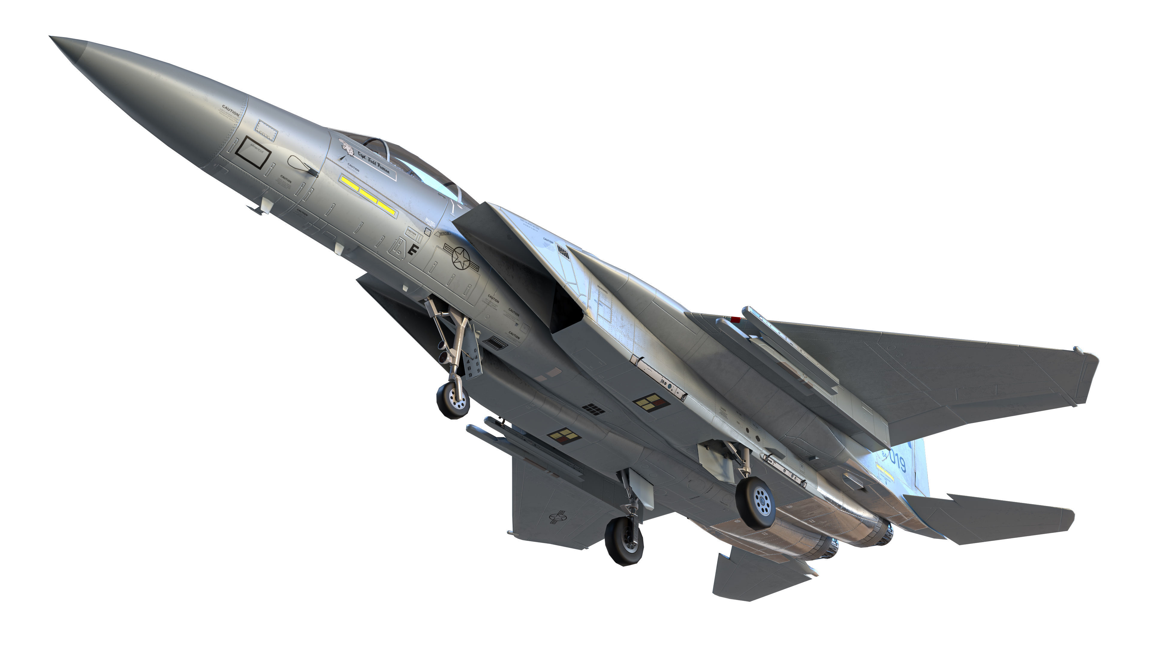 McDonnell Douglas F-15C Eagle Low-poly 3D model_8