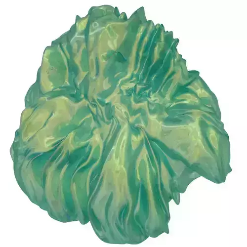 Folded silk flower 3D model