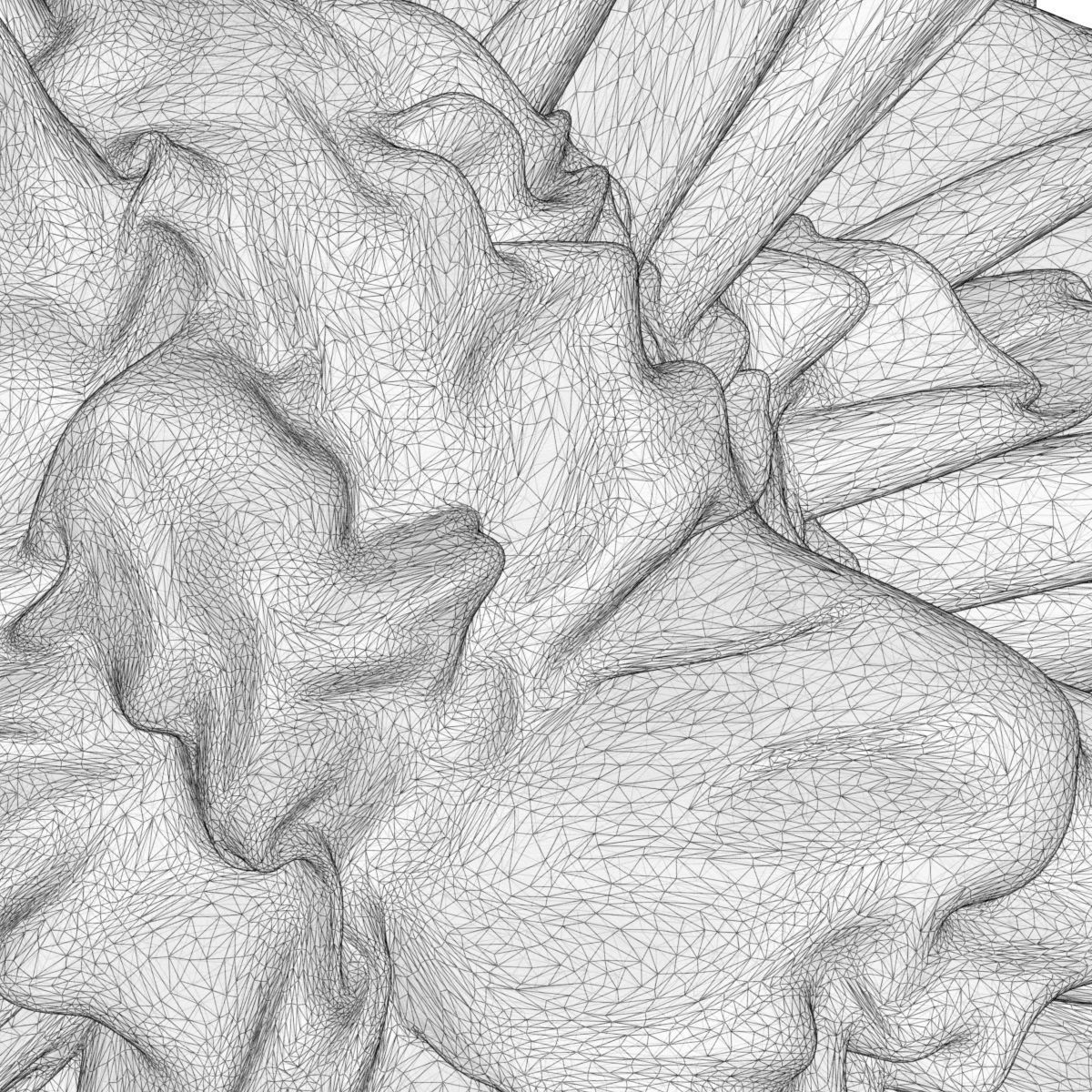 Flowing Cloth 3D model_1