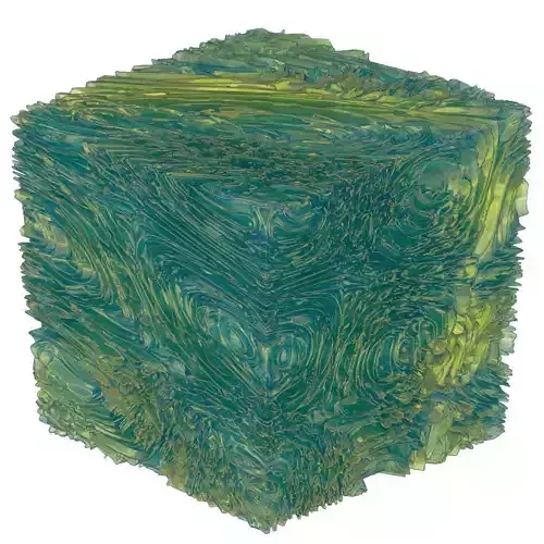 Engulfed cube with swirls 3D model