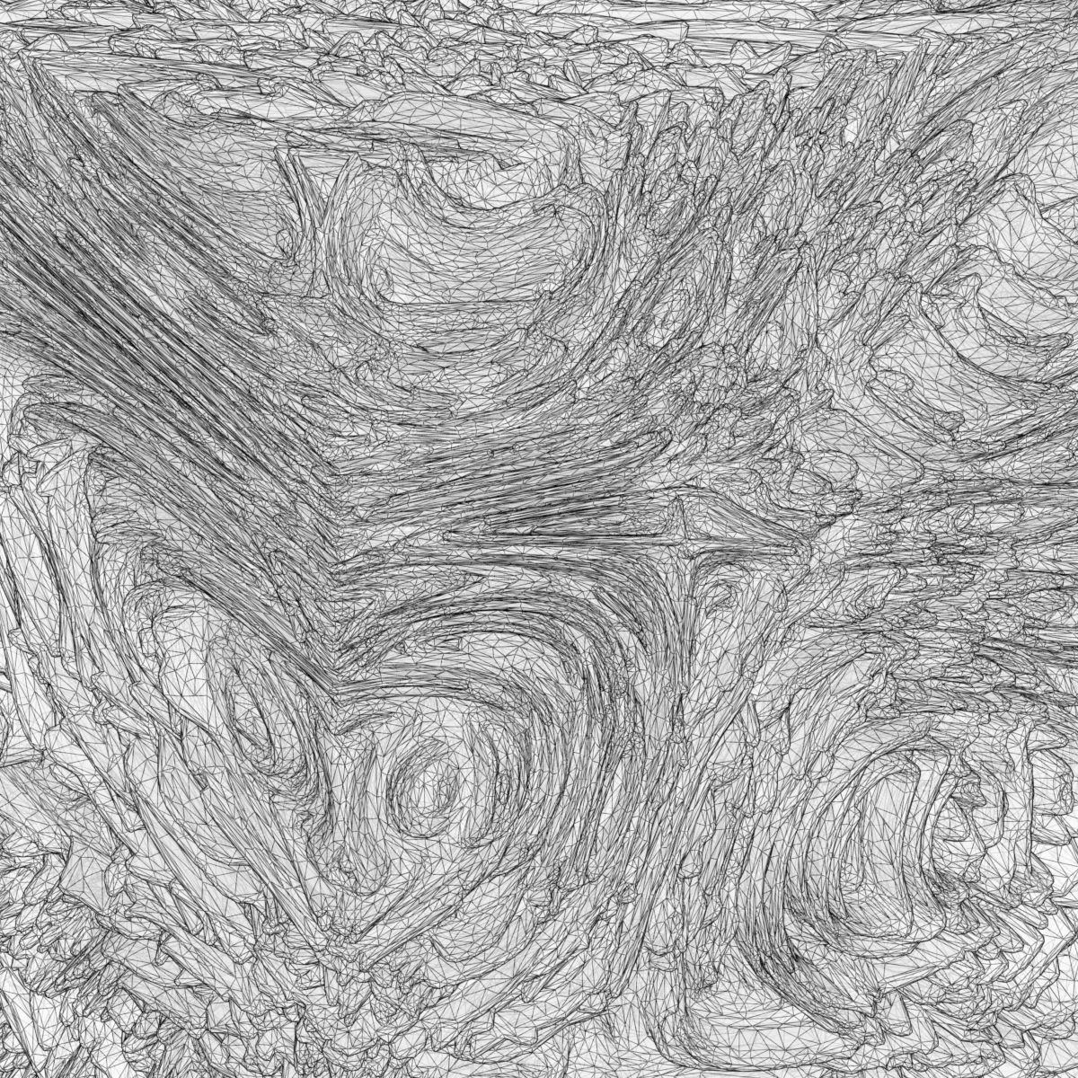 Engulfed cube with swirls 3D model_1