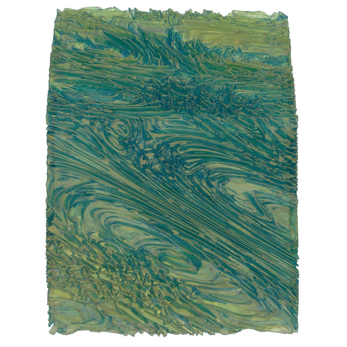 Engulfed cube with swirls 3D model_9