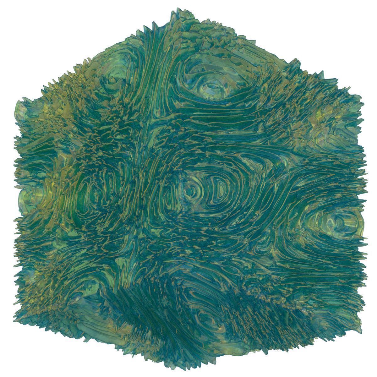 Engulfed cube with swirls 3D model_6