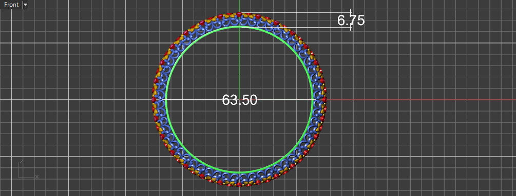 Floral Carved Bangle 3D print model_16