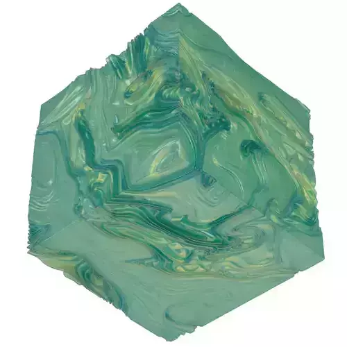 Cheese marbled cube 3D model