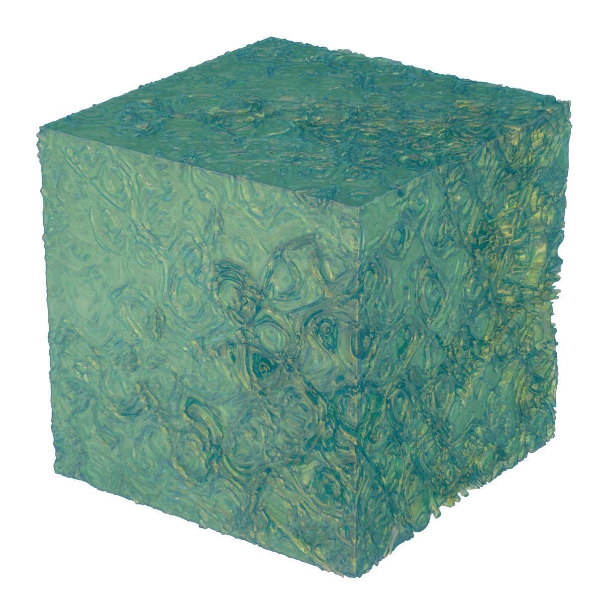 Cells cube with paint 3D model_4