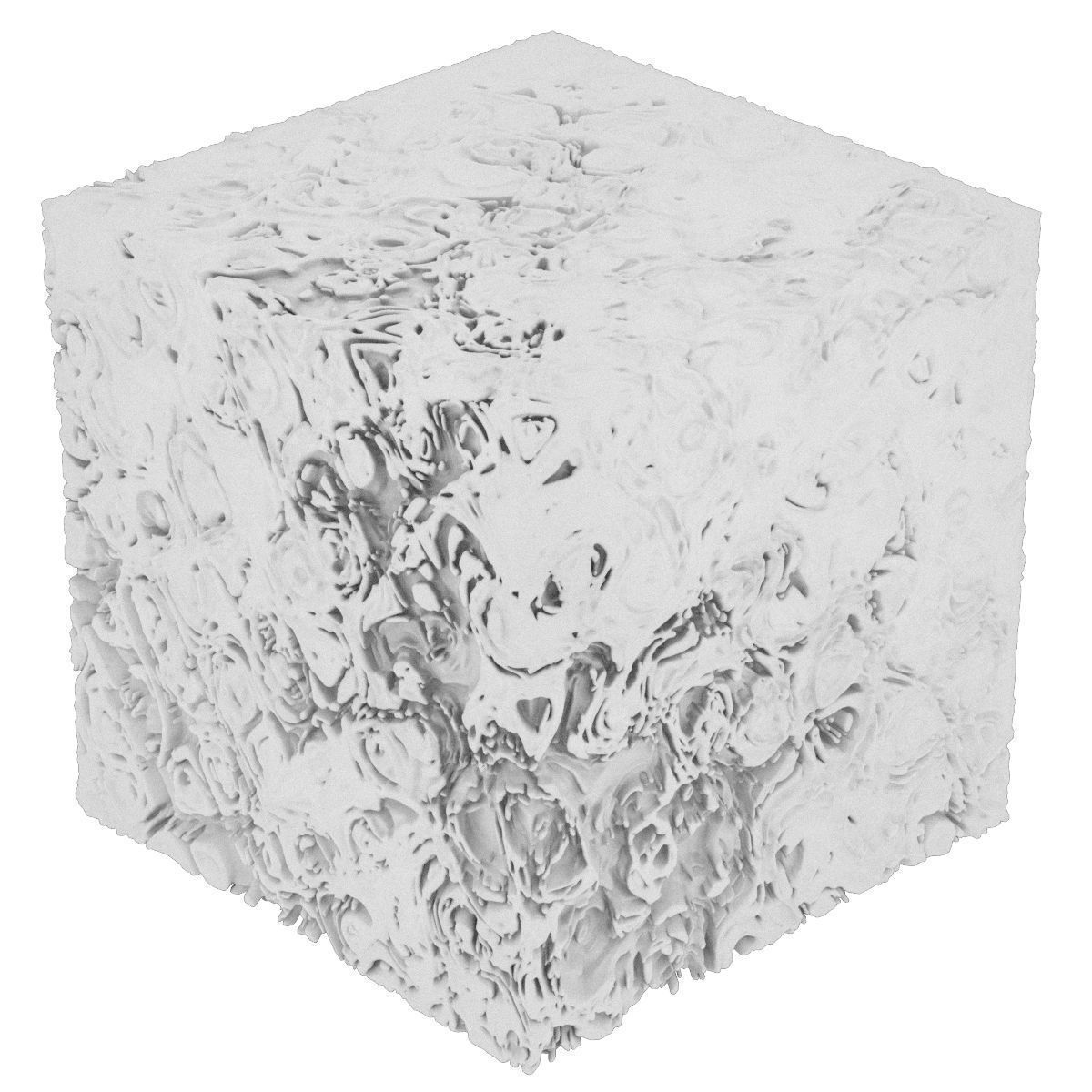 Cells cube with paint 3D model_3