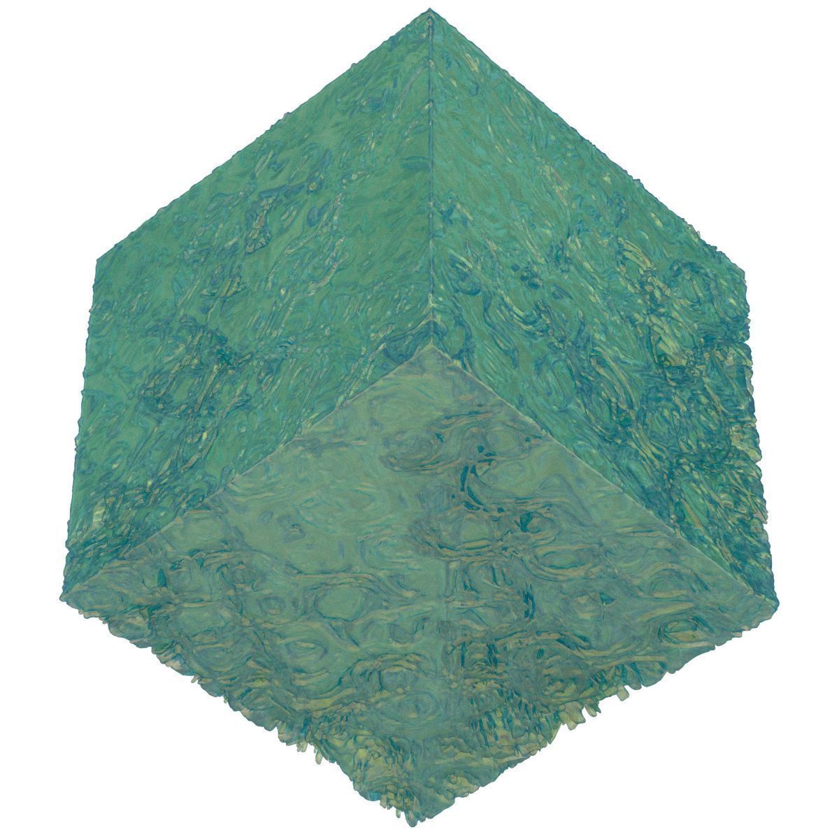 Cells cube with paint 3D model_5